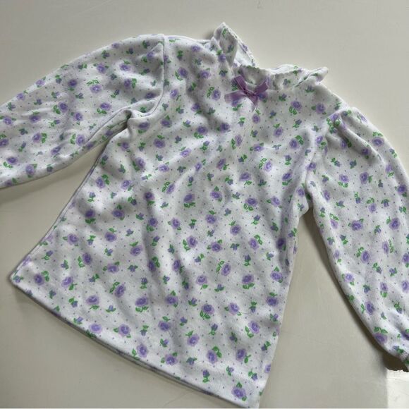 TWO Vintage 1960s 1970s Carters Pleated Ruffle Mock Neck Floral Blouses - Picture 3 of 15